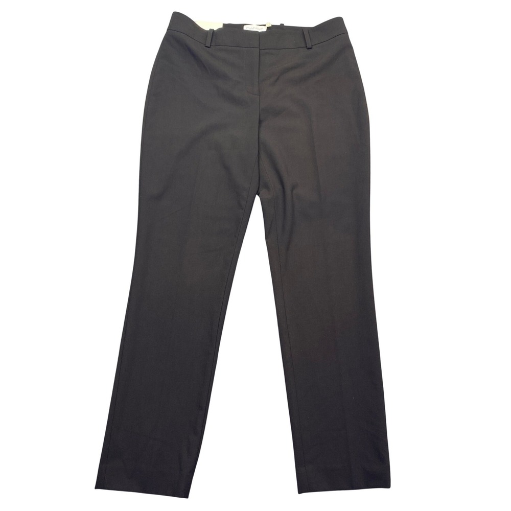 Calvin Klein Womens Slim Fit Dress Pants Black Size 6 Professional Trousers NWT